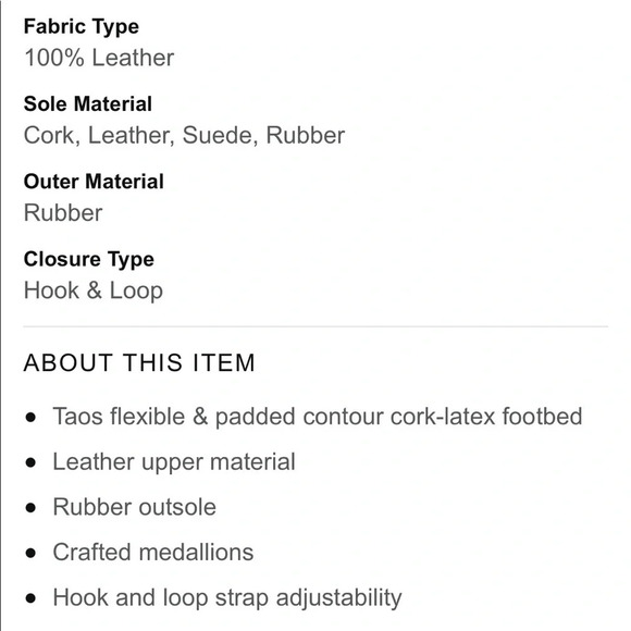 Taos Women's Carousel Wedge Sandal Color Stone Size EU 39 distressed leather - Picture 11 of 12